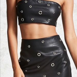 Faux leather co-ord size small in both